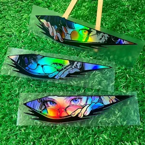 Cartoon Character Pattern Car Sticker, Waterproof Durable Anime Decorative Decals, Car Body Scratches Masking Rear Bumper Car Window Computer Case Decal