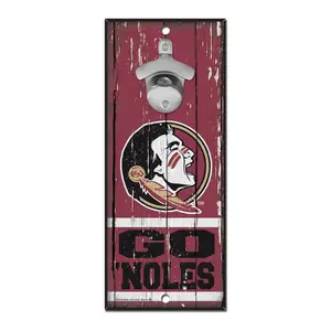 Wincraft 3208556434 Florida State Seminoles Bottle Opener Wood Sign - 5 x 11 in.