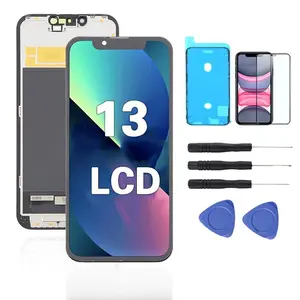 For iPhone 13 Screen Replacement 6.1-inch LCD Display  with Repair Tools, Waterproof Tape, Screen Protector, and True Tone for A2633 A2482 A2631 A2634 A2635