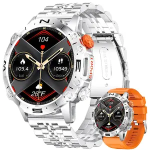 LIGE Men's Smartwatch with Phone Function for Android iOS 1.43 Inch Amoled HD Outdoor Sports Watch Smartwatch with 110 Sports Modes, Heart Rate Monitor / Sleep Monitor, IP68 Waterproof Pedometer Smart Watch