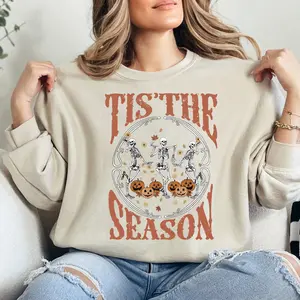 Tis' The Season Sweatshirt, Autumn, Retro Halloween, Thanksgiving, Fall Sublimation Design, Cozy Sublimation Design, Unisex, Gift For Her, Style