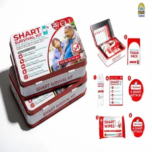 Funny Toot Survival Kit. Ultimate Crap Jest Gag Gift Set Contains Soggy Wipes, Disposable Underwear, Tissues and Comical Badge. Novelty Fart Potty Pack Great for Friends or Family party hazmat bag Poop Prank Survival Kit Hilarious Shart