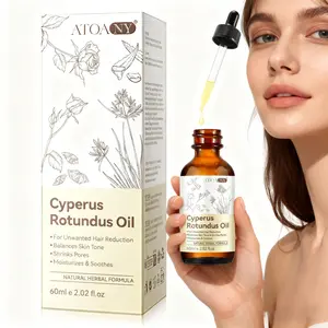 ATOANY Cyperus Rhizome Gentle Painless Hair Removal Oil, Moisturizing, Pore Minimizing, Hair Inhibitor, Women's Hair Removal Liquid, 60ml/bottle, Body Care, Painless Hair Remover