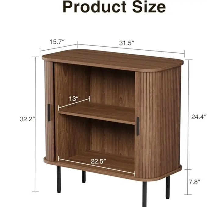 Walnut(15.7"D x 31.5"W x 32.2"H)