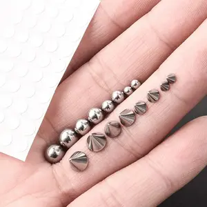 Sticker Fake Lip Nose Rings Nails Non Piercing Eyebrow Earring Stud Set Cone Ball Dermal Anchor Top Stickers Ring Body Jewelry