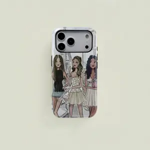 This stylish 2-in-1 phone case features a watercolor-style design with a hand-painted Eiffel Tower pattern, perfect for fashionable girls. It's durable and compatible with iPhone 17/16/15/14/13/12/11 Pro Max/Plus/Pro and Samsung Galaxy S26/S25/S24/S23