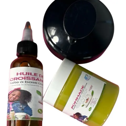 1 pcs promade and 1 pcs lwil timoun small Curly Hair Hair Growth Formula