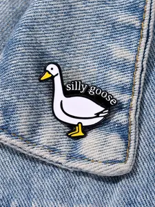 silly goose Enamel Brooch Pin fashion Decorative Brooches Ornaments Lapel Bag Badges Jewelry Gifts