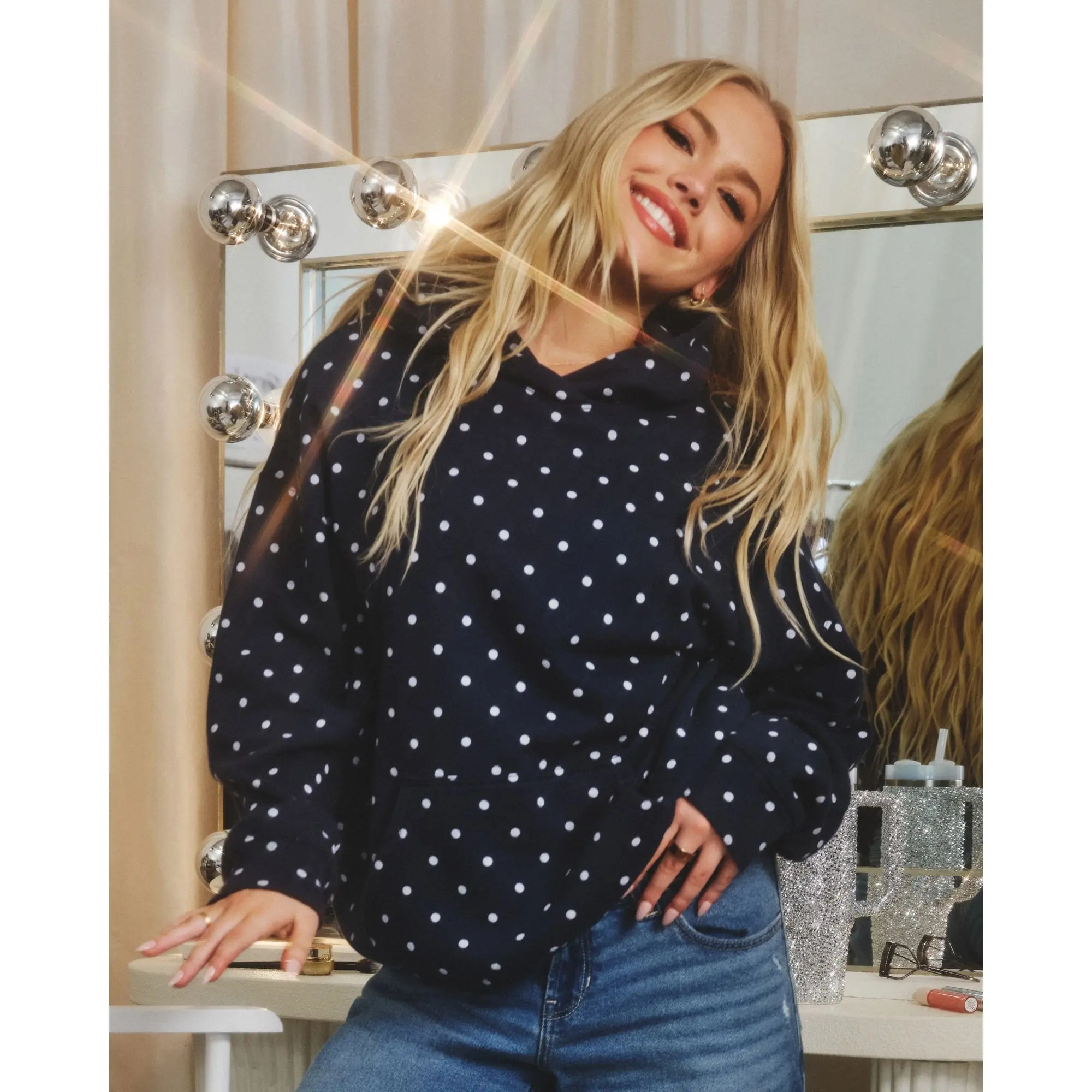 Hollister Hollister Feel Good Oversized Dot Hoodie