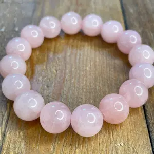 Rose Quartz 12mm Crystal Bracelet
