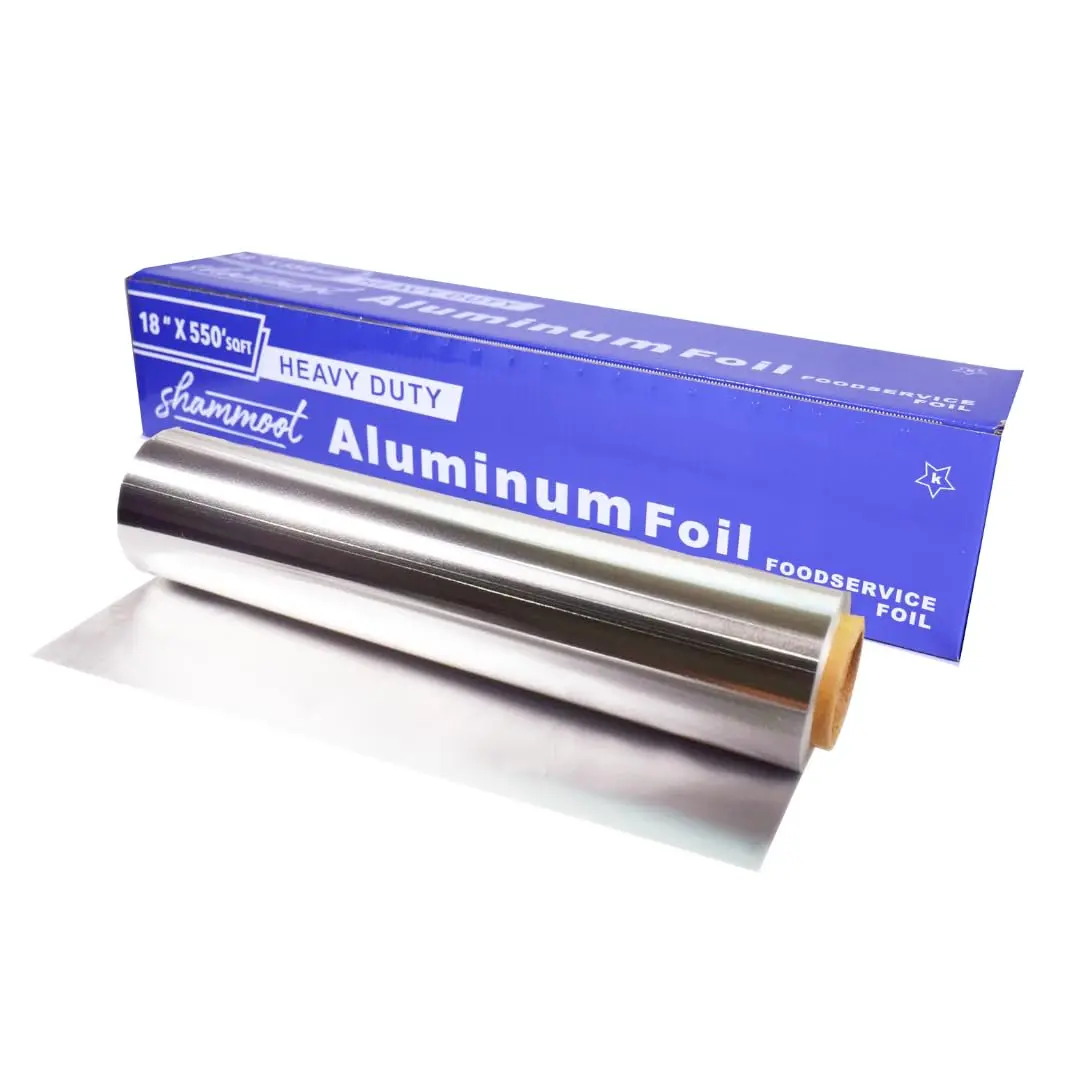 Heavy Duty Aluminum Foil Roll 18" x 550 Sq Ft For Food Service, Grill, And BBQ