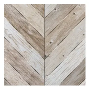 Achim RTFTV62920 12 x 12 in. Retro Adhesive Vinyl Floor Tile, Whitewash Chevron - 20 Tiles - 20 sq. ft.