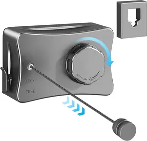 Retractable Clothesline Indoor & Outdoor Heavy-Duty Wall-Mounted ABS Material PVC Coated 304 Stainless Steel Wire Lock Button Design Hanging Laundry Clothesline Single-Strand