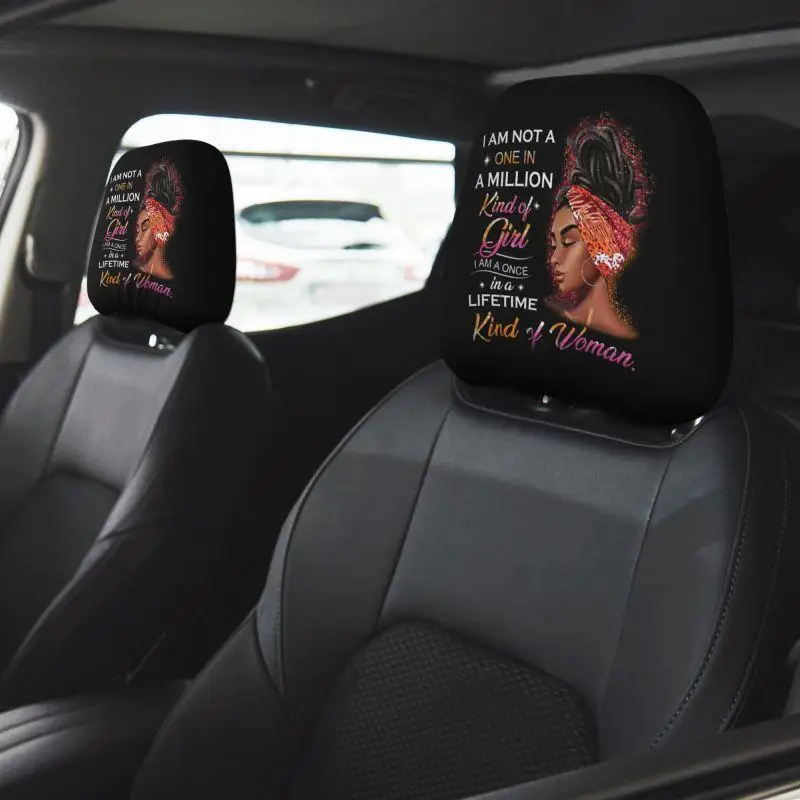 Girl Pattern Car Headrest Cover, Universal Car Seat Headrest Protector Cover, Car Interior Accessories for Women & Men