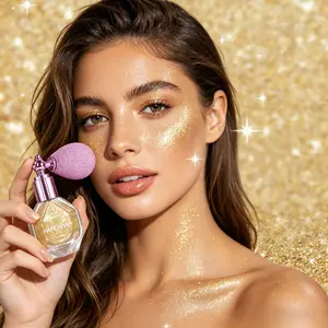 HANDAIYAN Highlighting Spray—featuring ultra-shimmering glitter particles, it serves to highlight and brighten both the face and body, while also adding a sparkling luster to clothing and hair.