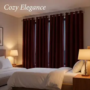 【Buy 2, Get 2 Free】4 Panels Solid Blackout Curtains ( Light Blocking, Grommet Top, 52"W) – Thermal Insulated & Soundproof Drapes for Living Room, Bedroom & Home Office
