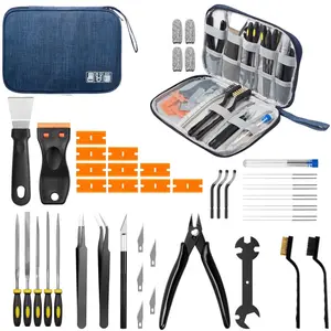 48Pcs 3D Printer Tool Kit, 3D Printing Accessories Compatible for FDM/SLA Printers, Including Nozzle Cleaning Kit, Scraper, Deburring Tool, Files, Brushes, with Storage Case - Home Improvement.