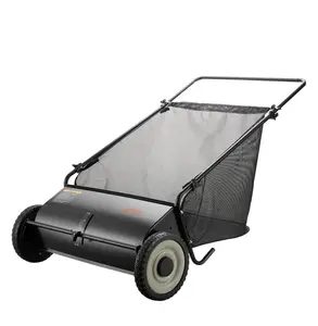 VEVOR Lawn Sweeper 26-inch, Leaf & Grass Collector, Heavy Duty Steel Frame, 7 cu ft Hopper, 4 Brushes  Efficient Yard Clean Up Default