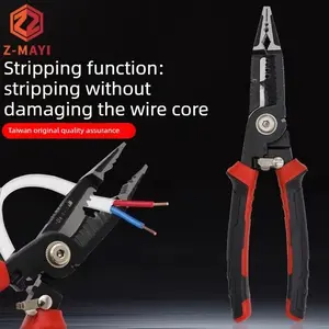 6 in 1 Multifunctional Wire Stripper, Electrical Wire Stripping Pliers, Breaking Clamper, Splitting Winding Cable Cutter Tool for Electrician Repair