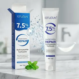 7.5% Hydroxyapatite Toothpaste, nHAP Enamel Repair Toothpaste for Sensitive Teeth, Natural Mint Flavor, 120g