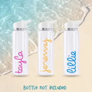 Personalized Island Inspired Name Decal | Island Water Bottle Decal | Personalized Name Sticker