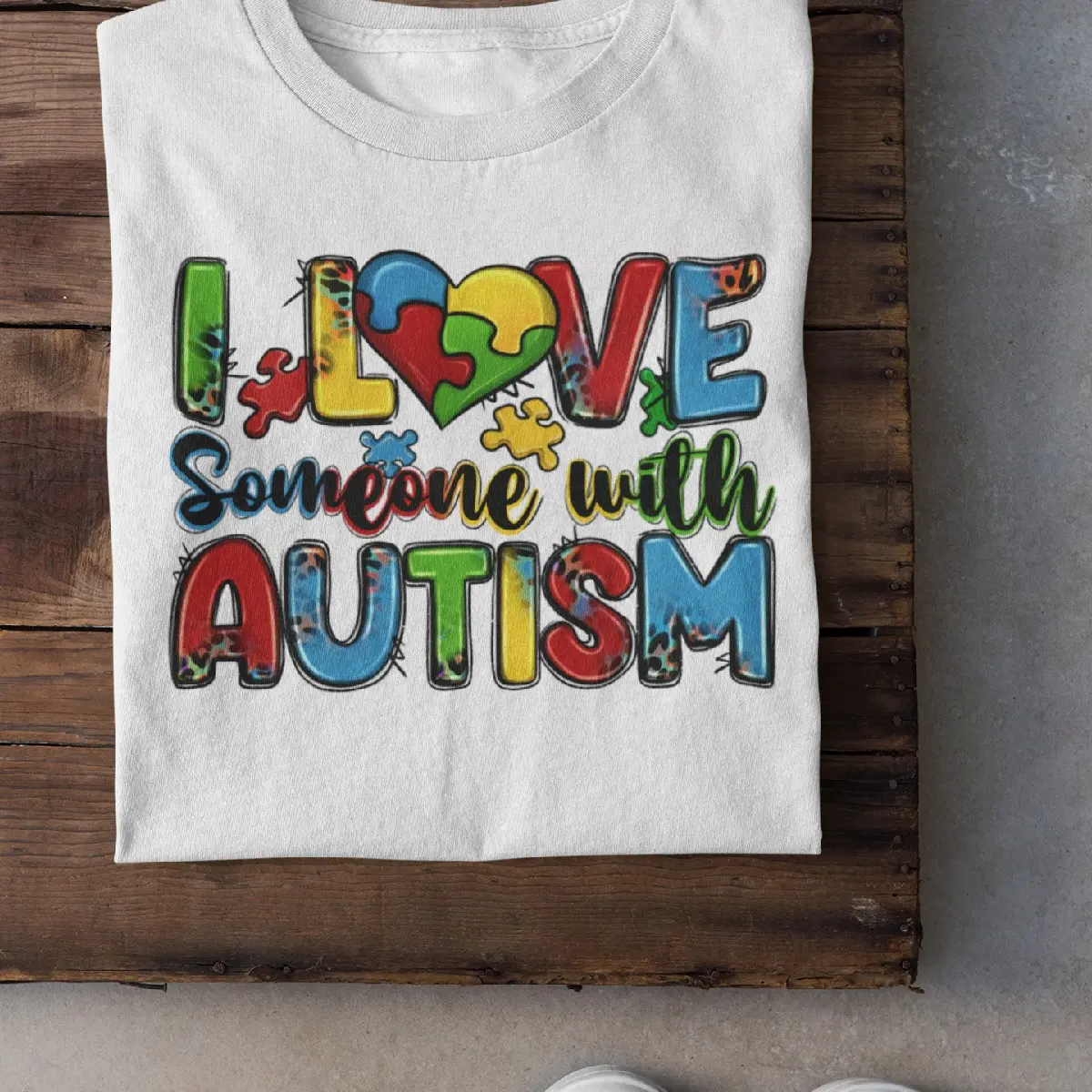 I Lov Someone With Autism DTF Transfer