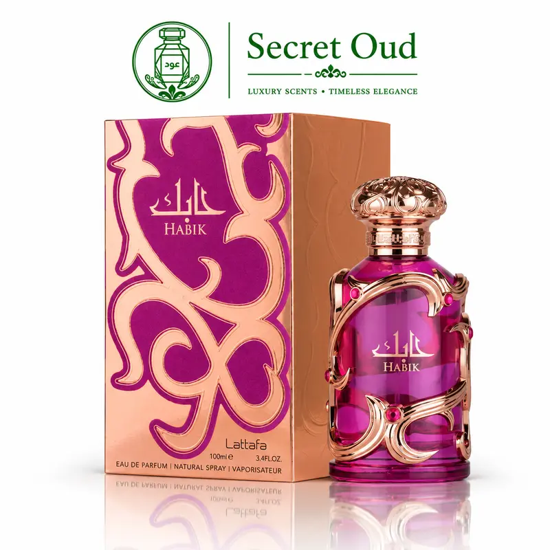 Lattafa Habik Women's Eau de Parfum (EDP) Natural Spray, 100ml (3.4 fl oz) - Vanilla Roses EDP Fragrance, Soft Elegant Fragrance, Beauty Products, Ideal Gifts for Women