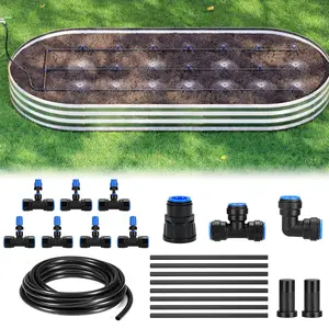 Raised Bed Drip Irrigation Kit Small, DIY Grid System, Irrigation System, for Raised Beds up to 2 x 8FT