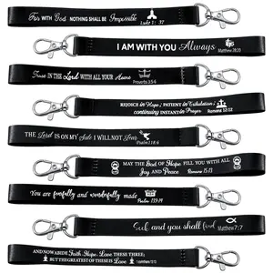 45Pcs Easter Bible Verse Keychain Christian Trendy Keychain Wristlet Inspirational Christian Gifts for Church Group Employee Appreciation Gift Religious Party Favor Sunday School Baptism Gift Easter Egg Stuffers Easter Basket Fillers