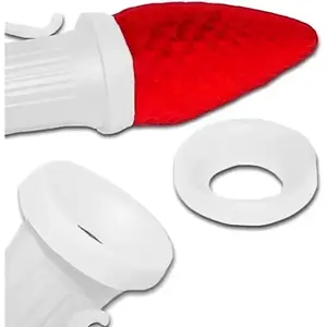 C7 Socket Seal, E12 Base, Rubber O-Ring, Bag of 100, White