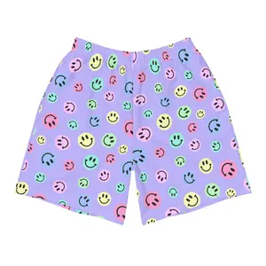 Purple Smiles Pastel Men's Athletic Shorts