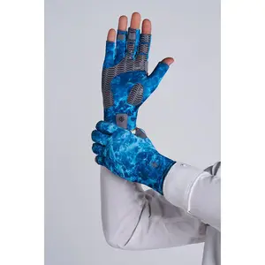 Tahoe Outdoor Sun Gloves | Blue Water Print