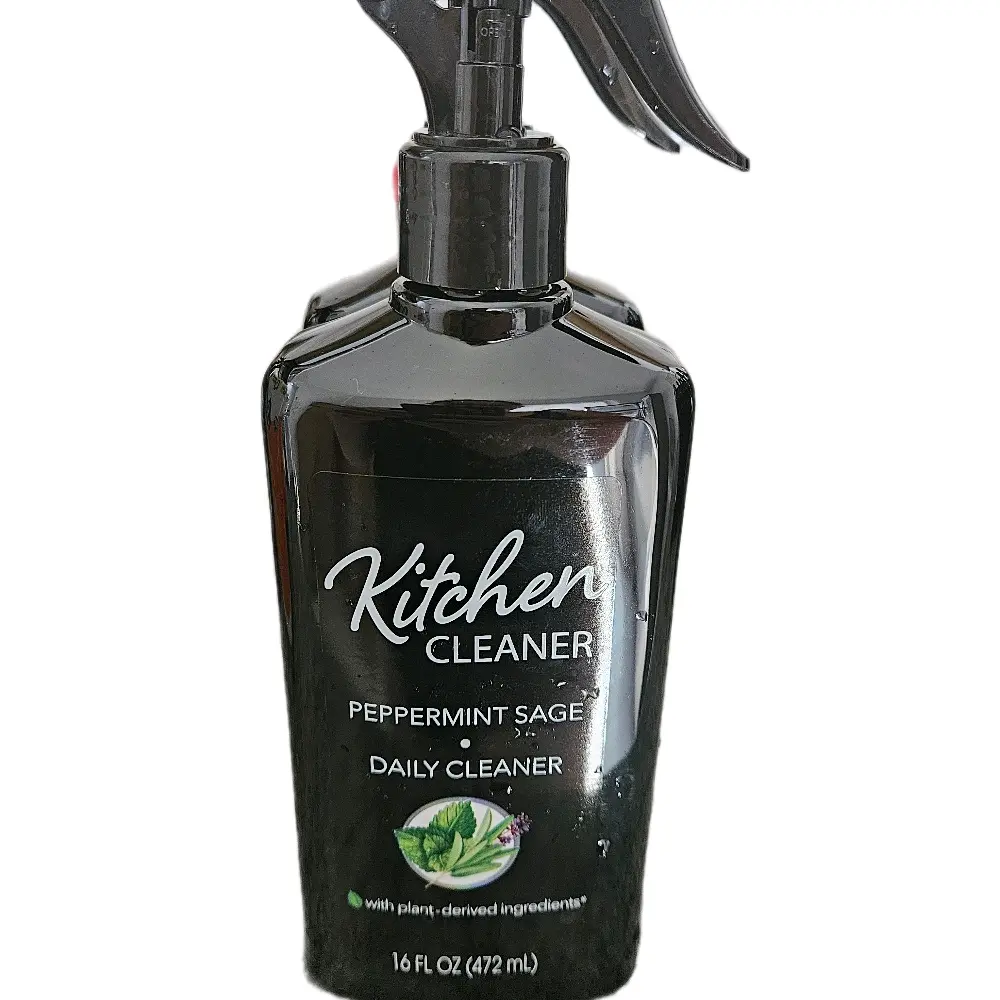 Kitchen Cleaner Peppermint Sage Daily Cleaner 16 FL OZ 472 mL with Plant-Derived Ingredients Cleaning Household