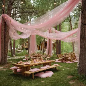 Romantic Sheer Fabric, Cute Girl Style Netting, Multi-Size Options, DIY Gift Wrapping, Wedding Arch/dessert Table Decor, Party Decoration