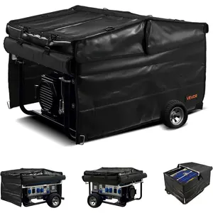 VEVOR Generator Running Cover, 34 x 26 x 21 Inch Waterproof Universal for Most Generators 3500-12000 Watt, Generator Tent while running with Heavy Duty Thicken 420D Oxford Fabric, BlackHoliday gifts