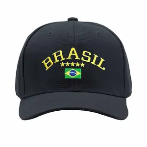 Brazil emblem with flag print snapback trucker cap hat Truck driver baseball cap