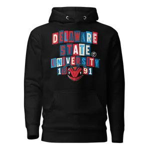 Dungeon Forward - Delaware State University - Collage - Fade Hoodie