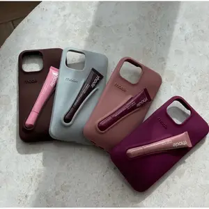[Full Set] Rhode Phone Case with Lip Balm Holder Lipstick Included Beauty Case for iPhone 17 16 15 14 13 12 11