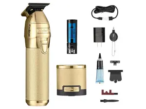 BaBylissPRO FXONE™ GOLDFX Trimmer, Professional Cordless Outlining Trimmers for Men with Interchangeable Battery, FX799G