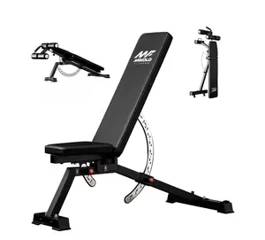 Mikolo 15-Position FID Adjustable Weight Bench, Adjustable Workout Bench with 1200LBS Weight Capacity, Vertical Storage Space-Saving Exercise Bench with Detachable Leg Support for Home Gym