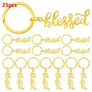 25pcs Bulk Blessed Christian Keychains with Bible Verse - Religious Prayer Favor Charms for Church Events, Bible Study Groups, Baptisms & First Communions - Inspirational Scripture Prayer (25pcs Bulk Pack)