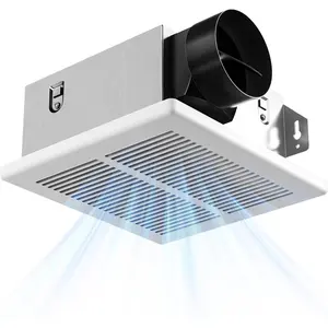 Bathroom Exhaust Fan, 1.0 Sones, 80 CFM, Low Noise, Ceiling Mounted  Ventilation Fans, 4 Inch Duct, No Attic Access Needed- UL Certified