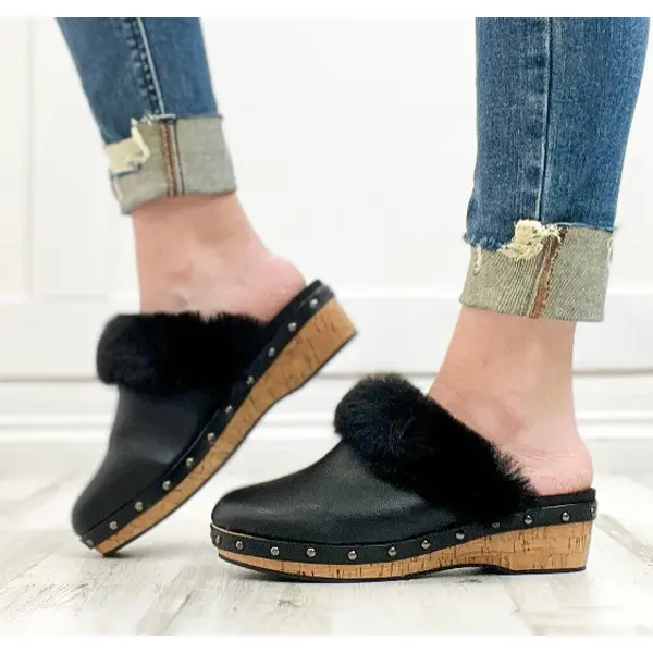 Corkys Just Fur Fun Slip-On Loafer In Black