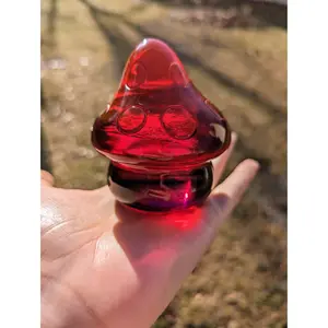 Red Mushroom Paperweight Crystal Mushroom Resin Mushroom Cute Mushroom Paperweight Red Mushie Cottagecore Mushroom Gift Trippy Mushroom