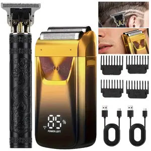 2IN1Electric Razor Shaver, Beard Trimmer Hair Trimmer Shaving Kit, Foil Shaver Barber Clipper for Men, Men's Grooming Kit, Holiday Gifts for Him