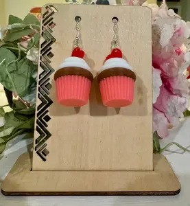 3D Printed Cupcake Earrings