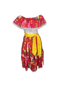Floral Hispanic Traditional Dress