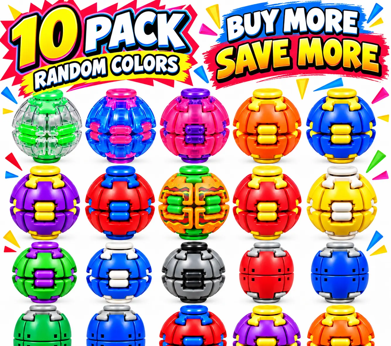 viral fidget spinner stress relief ((10 pack)) random colors