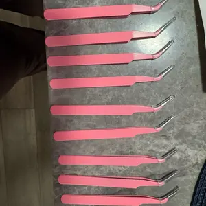 Pink Precision Lash Tweezers