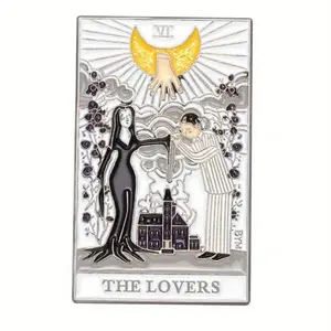 The lovers tarot card enamel pin